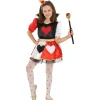 Funidelia Disfraces|Halloween*Disfraz de Reina de corazones para niña 10-12 años