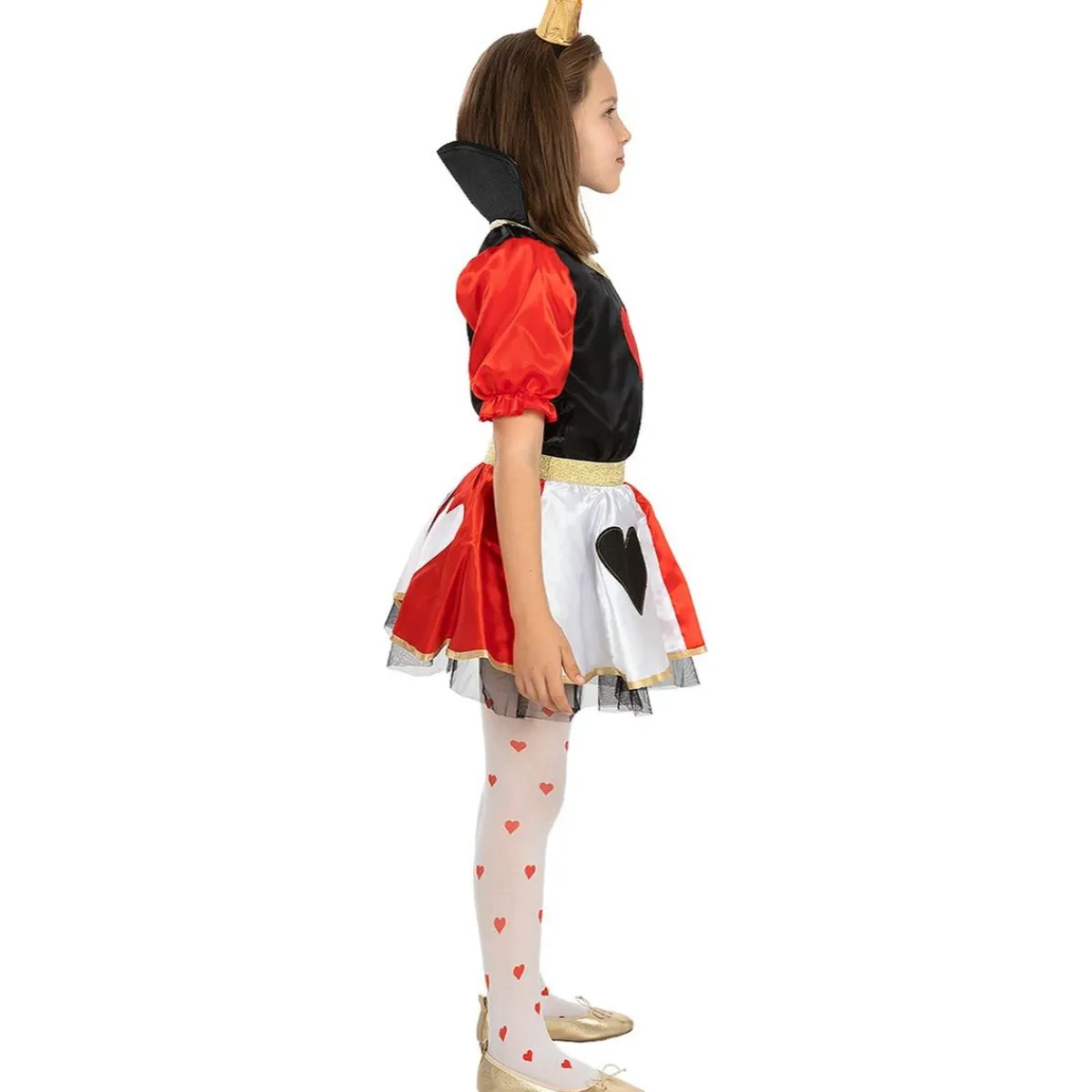 Funidelia Disfraces|Halloween*Disfraz de Reina de corazones para niña 10-12 años