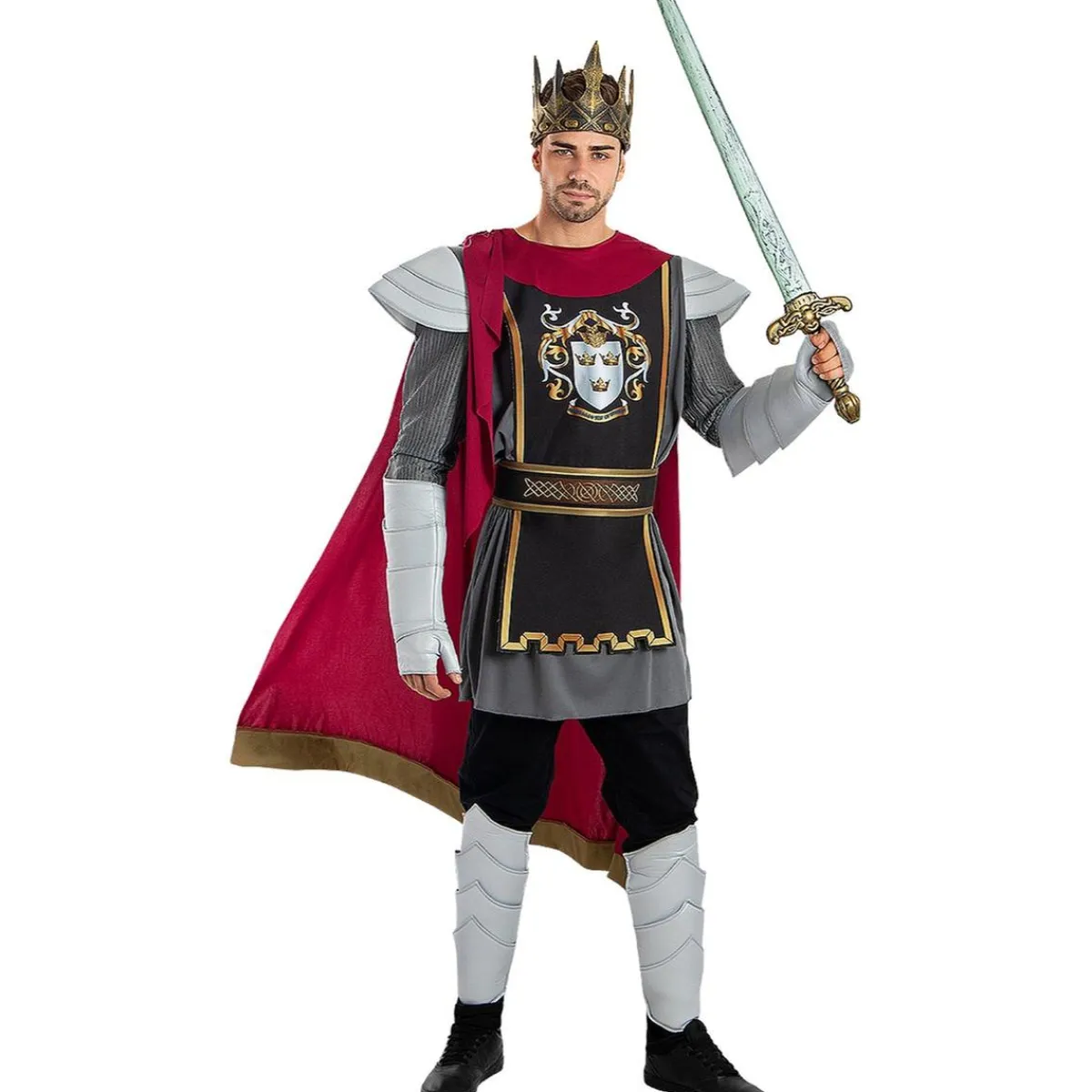 Funidelia Disfraces|Halloween*Disfraz de rey Arturo Deluxe para hombre L