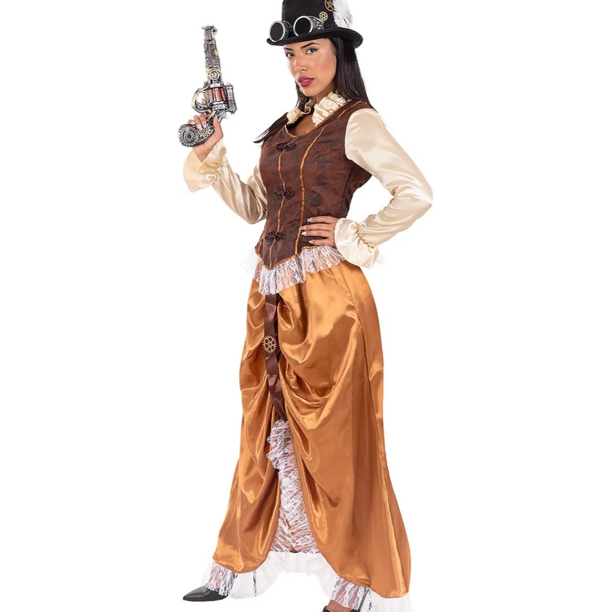 Funidelia Disfraces|Halloween*Disfraz de Steampunk largo para mujer XXL