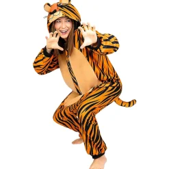 Funidelia Halloween|Disfraces*Disfraz de tigre onesie para adulto S-M