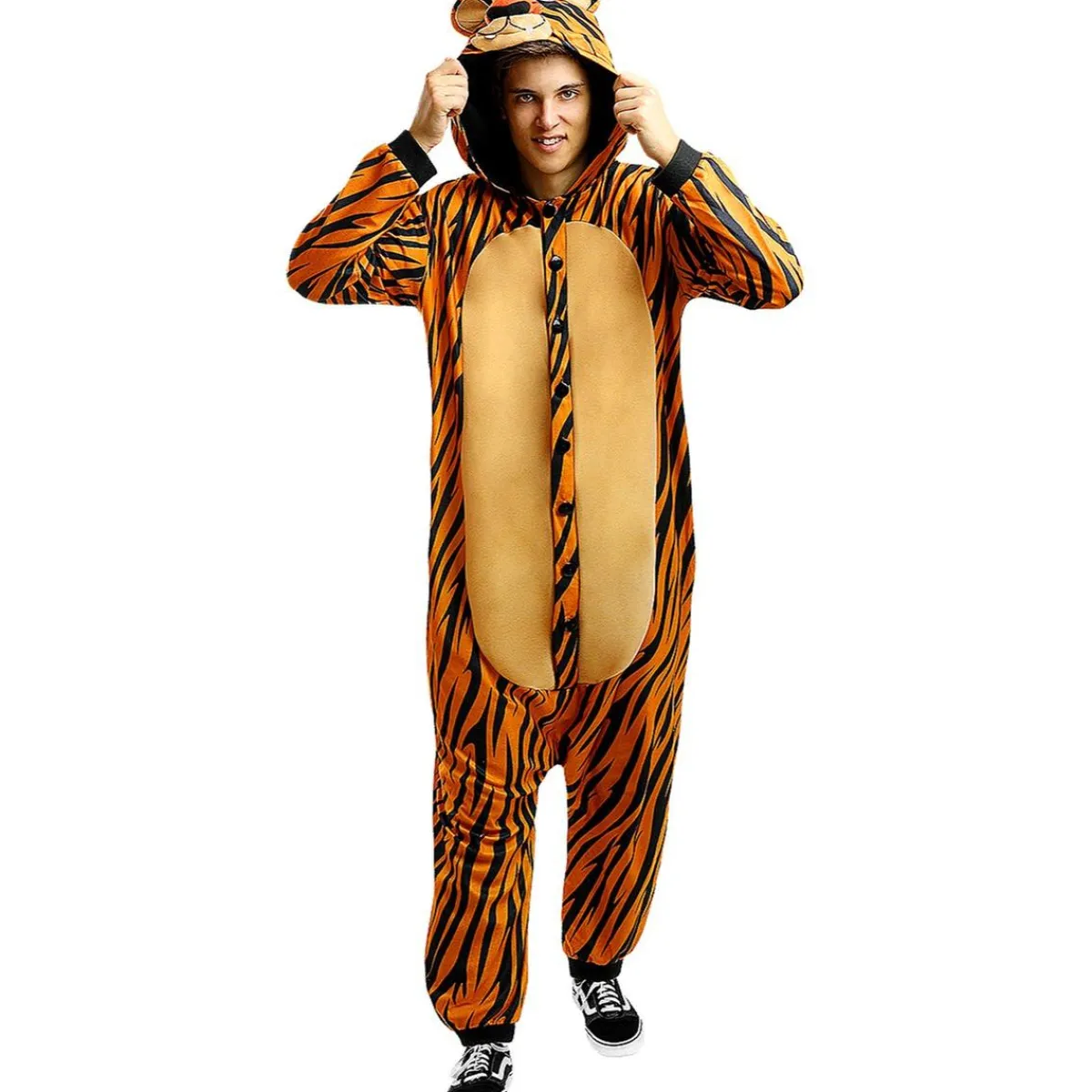 Funidelia Halloween|Disfraces*Disfraz de tigre onesie para adulto S-M