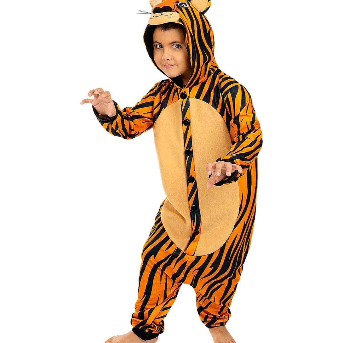 Funidelia Halloween|Disfraces*Disfraz de tigre onesie para niños 10-12 años