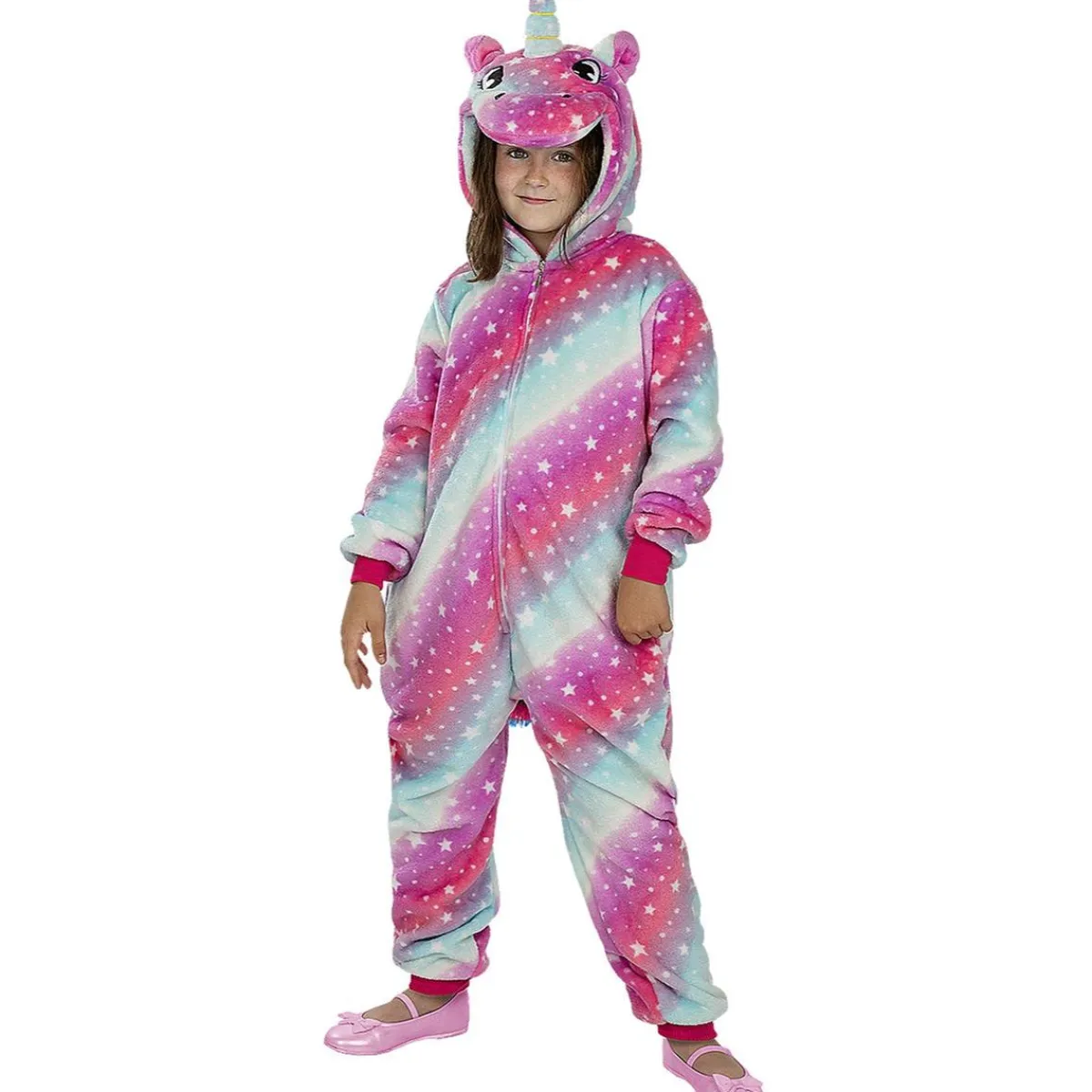 Funidelia Halloween|Disfraces*Disfraz de unicornio multicolor onesie para niños 3-4 años
