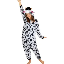 Funidelia Disfraces|Halloween*Disfraz de vaca onesie para adulto S-M