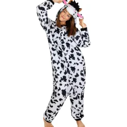 Funidelia Disfraces|Halloween*Disfraz de vaca onesie para adulto S-M