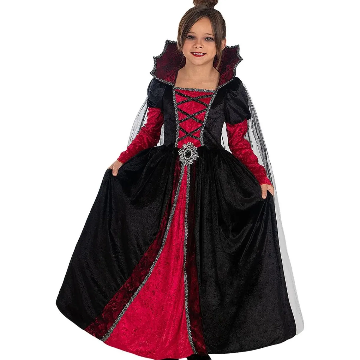 Funidelia Disfraces|Halloween*Disfraz de vampiresa deluxe niña 3-4 años