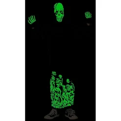 RUBIE'S Disfraces|Halloween*Disfraz Esqueleto Siniestro con capucha y guantes para Halloween, Carnaval y Fiestas