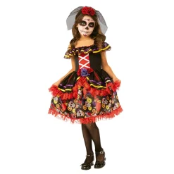 RUBIE'S Disfraces|Halloween*Disfraz Infantil - Catrina con Tocado 8-10 años