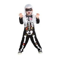 RUBIE'S Disfraces|Halloween*Disfraz infantil - Esqueleto candy 3-4 años