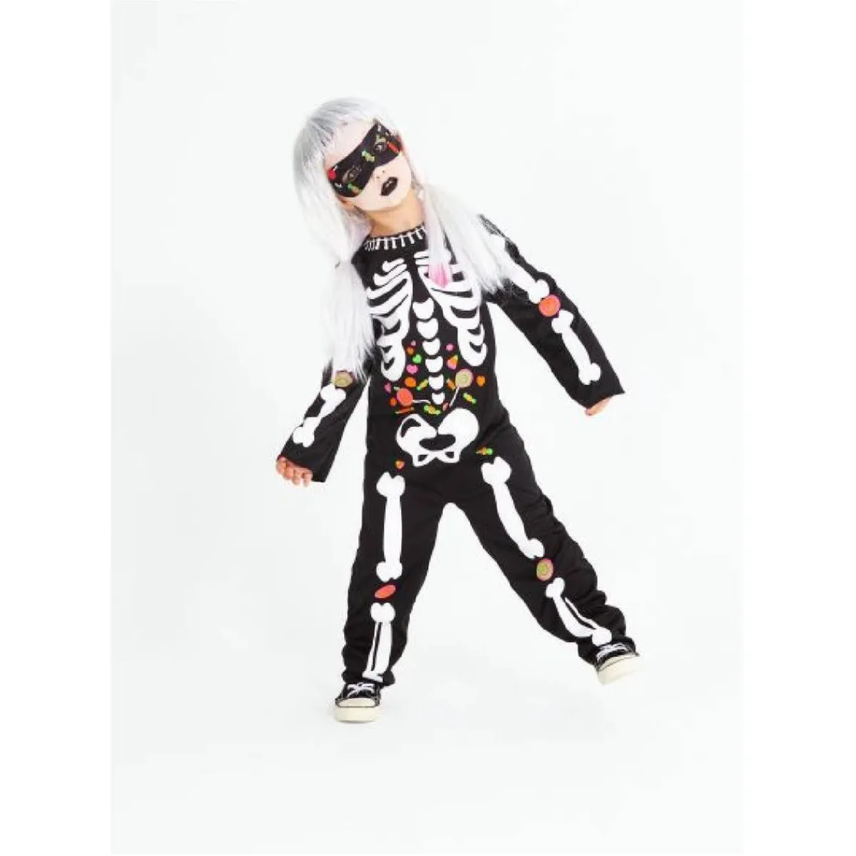 RUBIE'S Disfraces|Halloween*Disfraz infantil - Esqueleto candy 3-4 años