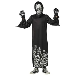 RUBIE'S Disfraces|Halloween*Disfraz infantil - Esqueleto siniestro que brilla en la oscuridad talla L
