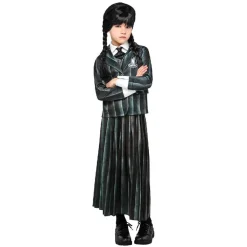 RUBIE'S Disfraces|Halloween*Disfraz infantil - Uniforme Miércoles Addams talla L