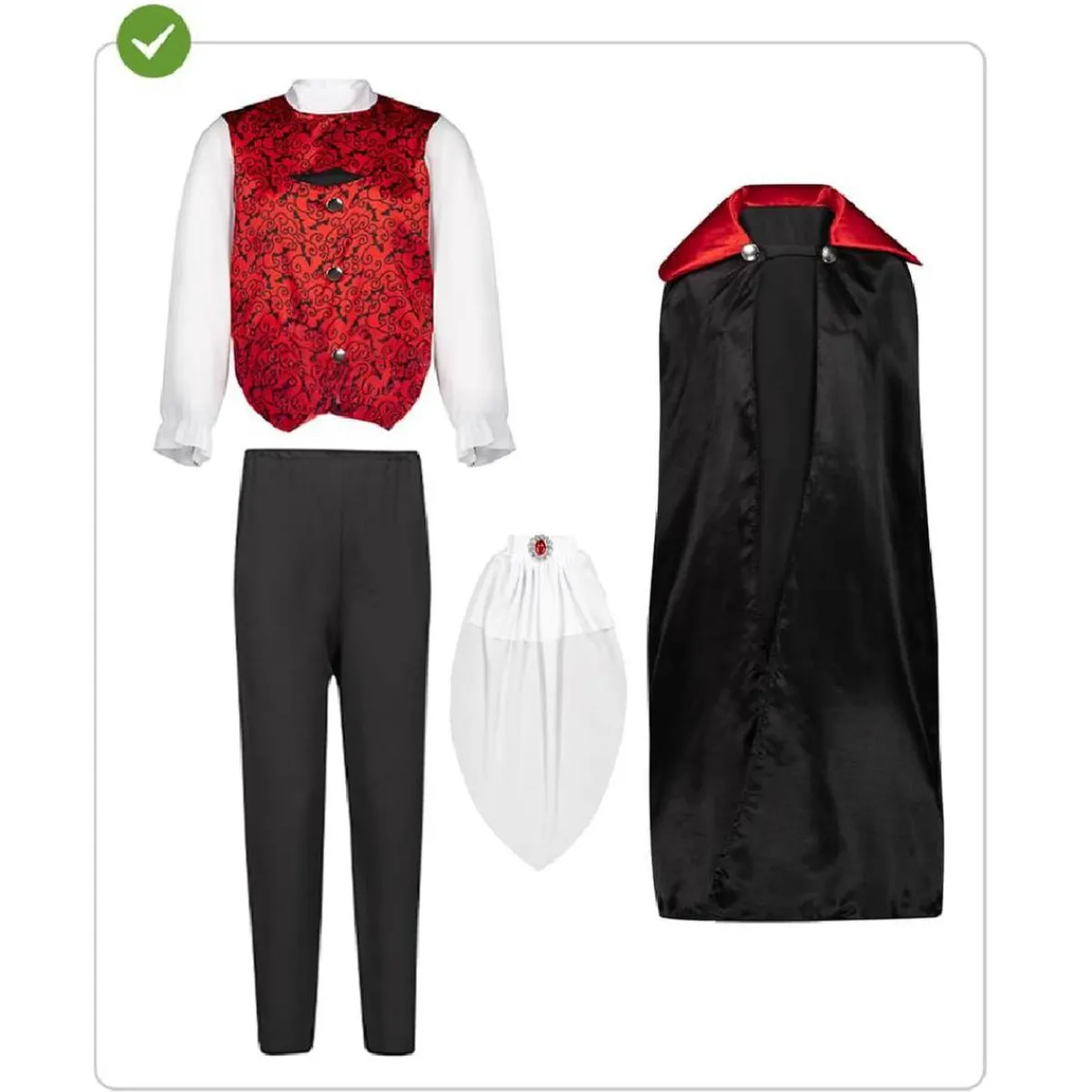 Funidelia Disfraces|Halloween*Disfraz infantil de Conde Drácula (7-9 años)