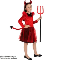 Funidelia Disfraces|Halloween*Disfraz infantil de Diablesa (3-4 años)