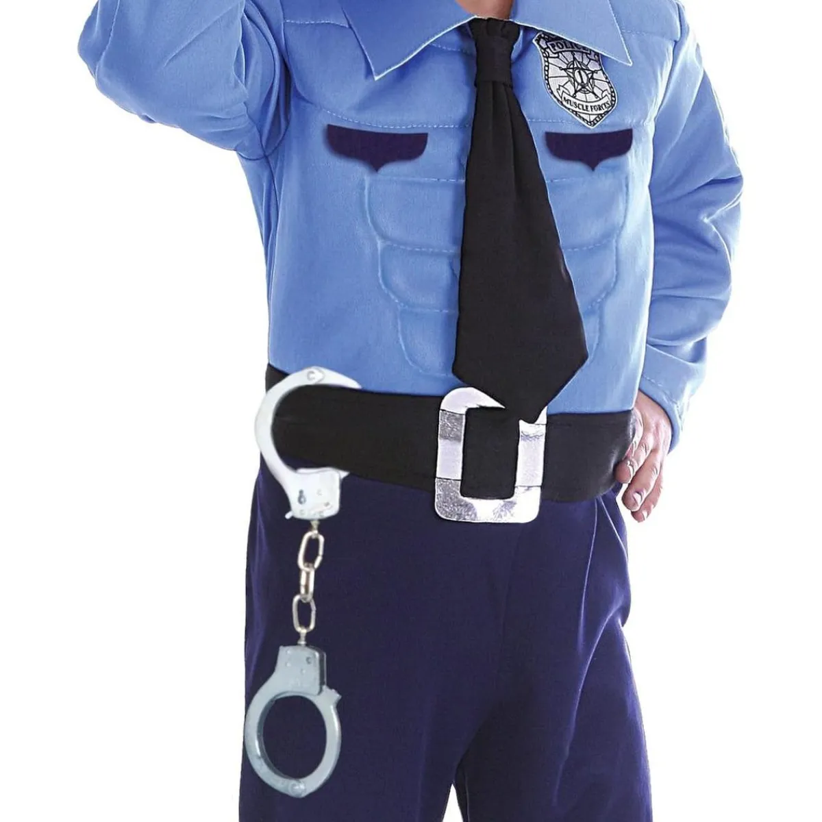 TOYS "R" US Disfraces|Halloween*Disfraz infantil de Policía con músculos 4-6 años ㅤ