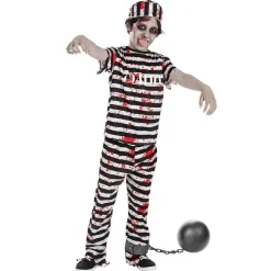 Funidelia Disfraces|Halloween*Disfraz infantil de Prisionero Zombie (7-9 años)