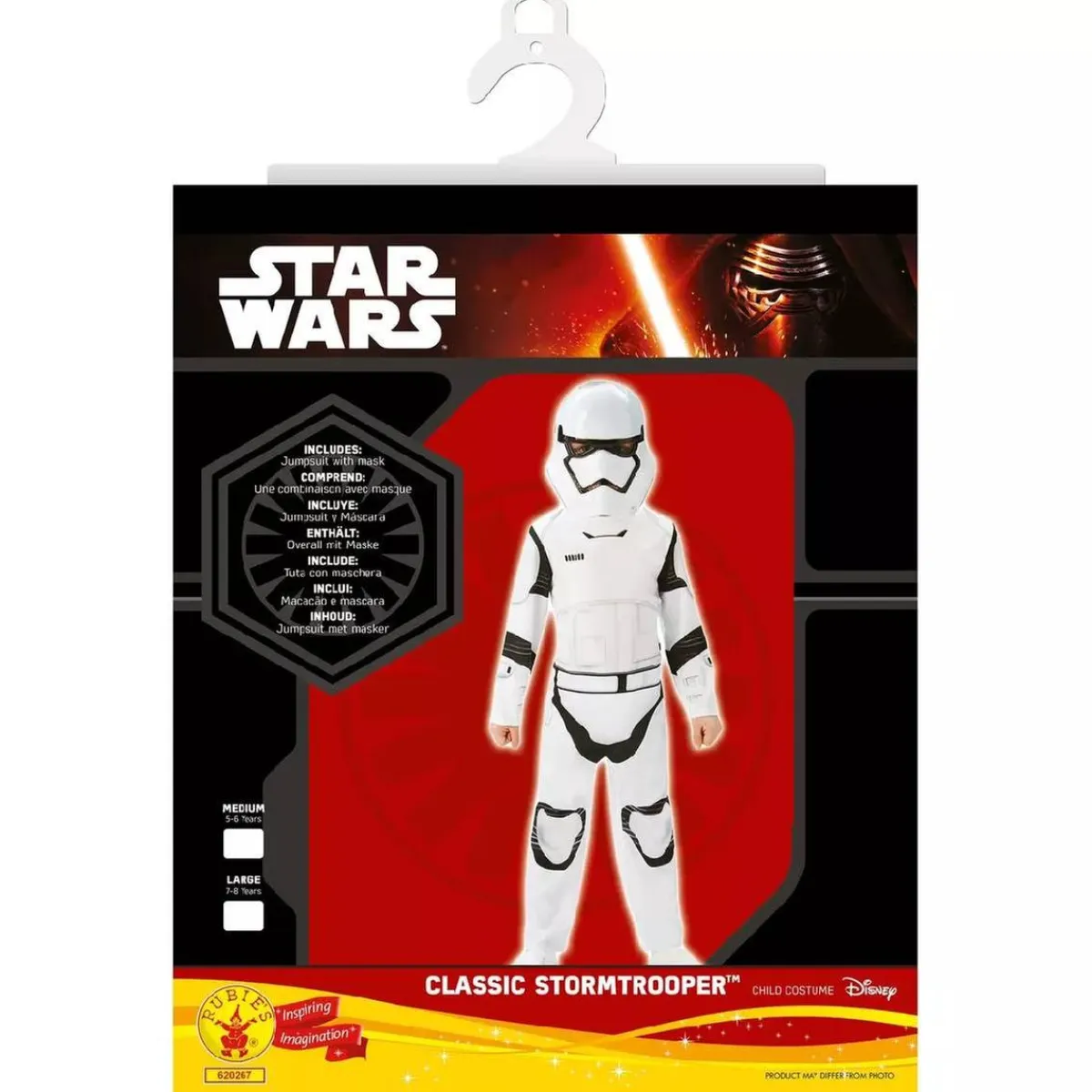 RUBIE'S Disfraces|Halloween*Disfraz infantil Stormtrooper Talla L - 7-8 años (117-128 cm)