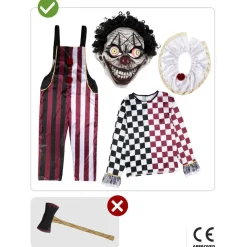 Funidelia Disfraces|Halloween*Disfraz Payaso Terrorífico Premium hombre XL