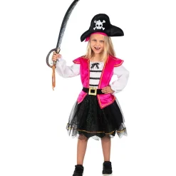 Funidelia Halloween|Disfraces*Disfraz pirata rosa para niña 10-12 años