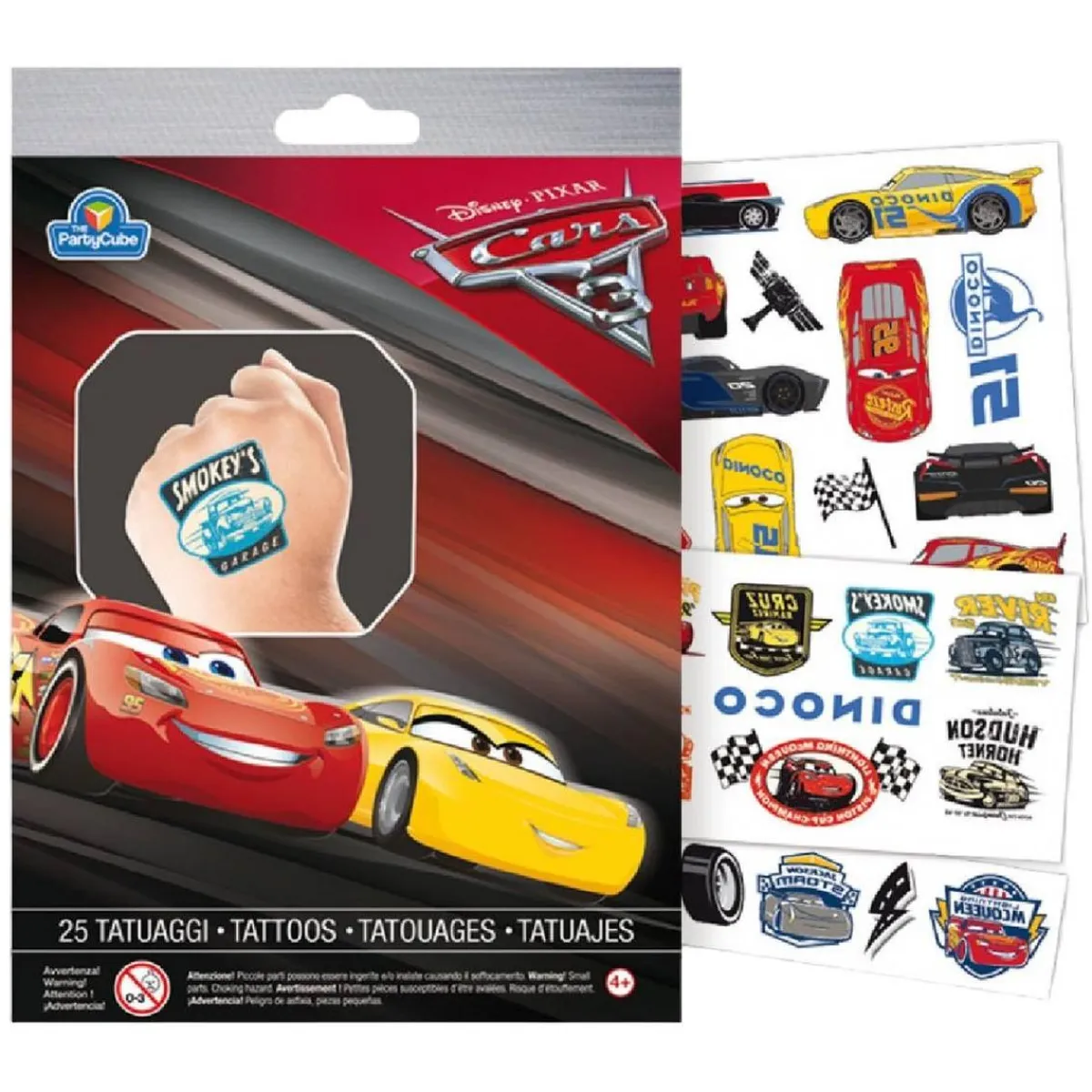 TOYS "R" US Artículos De Fiesta Y Regalos*Disney - Cars - Set 25 tatuajes