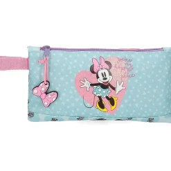 JOUMMA BAGS,S.L Material Escolar*Disney - Estuche azul Disney Minnie My happy place con asa 22x12 cms Poliéster