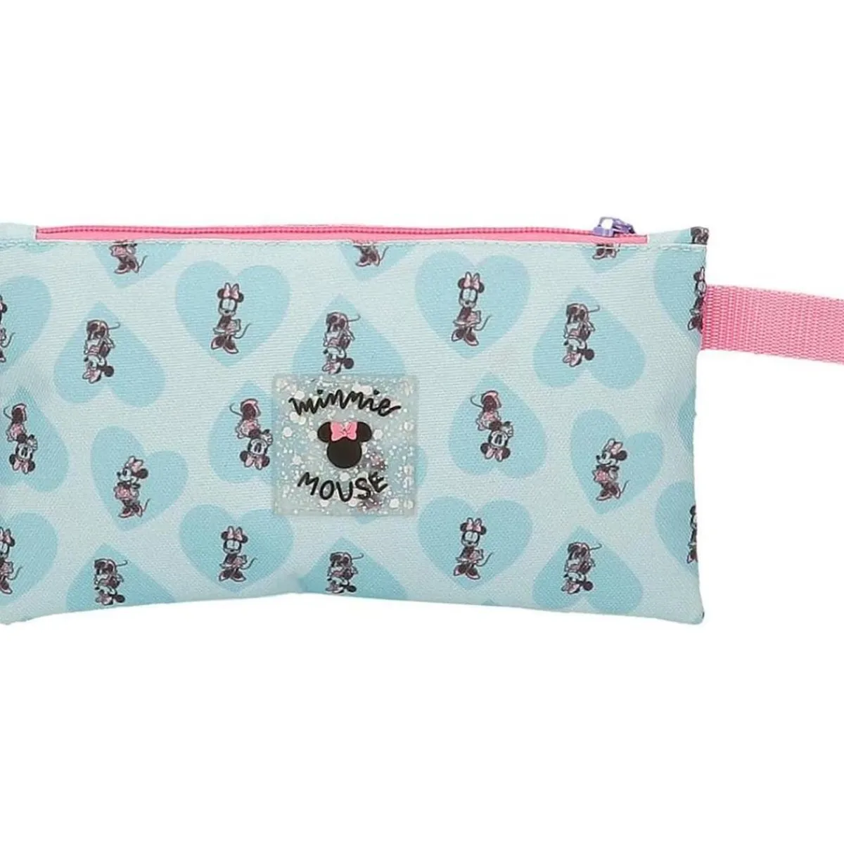JOUMMA BAGS,S.L Material Escolar*Disney - Estuche azul Disney Minnie My happy place con asa 22x12 cms Poliéster