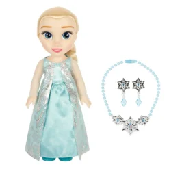 FROZEN Muñecas*Disney - Muñeca Elsa 38 cm con collar y pendientes
