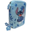 LILO & STITCH Material Escolar*Disney - Plumier 3 cremalleras Stitch - Ibiscus Boy