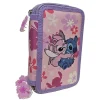 LILO & STITCH Material Escolar*Disney - Plumier 3 cremalleras Angel & Stitch - Ibiscus Girl