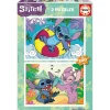 EDUCA BORRAS Juegos Y Puzzles*Disney - Puzzle Disney Stitch Doble Pack 100 Piezas ㅤ