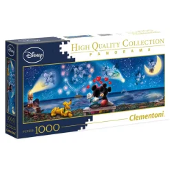 CLEMENTONI Juegos Y Puzzles*Disney - Puzzle panorama Mickey y Minnie - 1000 piezas