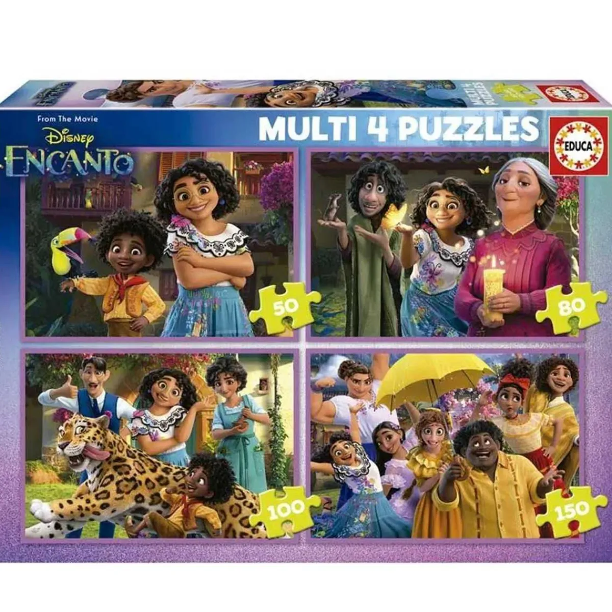 EDUCA BORRAS Juegos Y Puzzles*Disney - Puzzle progresivo Encanto 4 en 1 de 50 a 150 piezas ㅤ