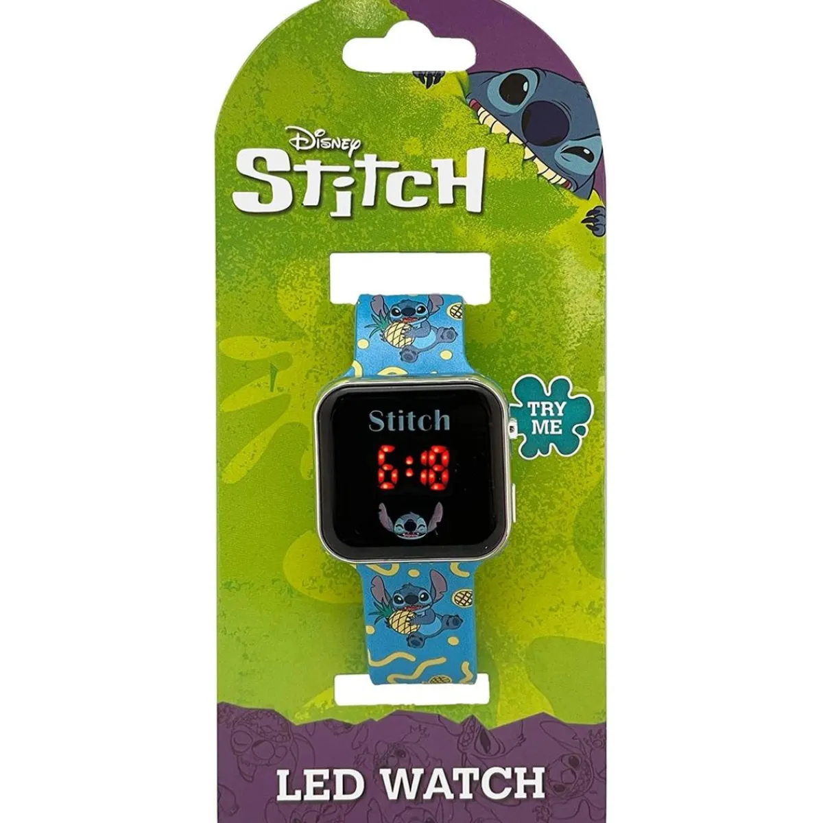 KIDS EUROSWAN S.L. Coleccionables Y Mini Mundos*Disney - Reloj LED infantil Lilo y Stitch ㅤ