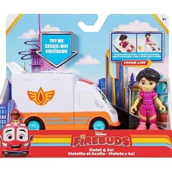 SPIN MASTER Coleccionables Y Mini Mundos*Disney - Vehículo de rescate Firebuds Core Violet y Axl ㅤ