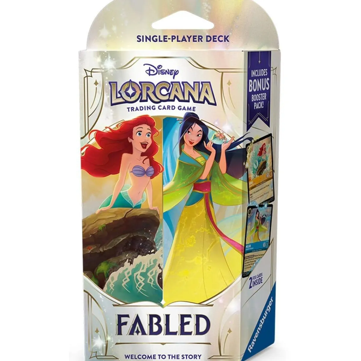 RAVENSBURGER IBÉRICA Juegos Y Puzzles|Friki Zone*Disney Lorcana Fabled - Mazo de inicio Ámbar / Zafiro (inglés)