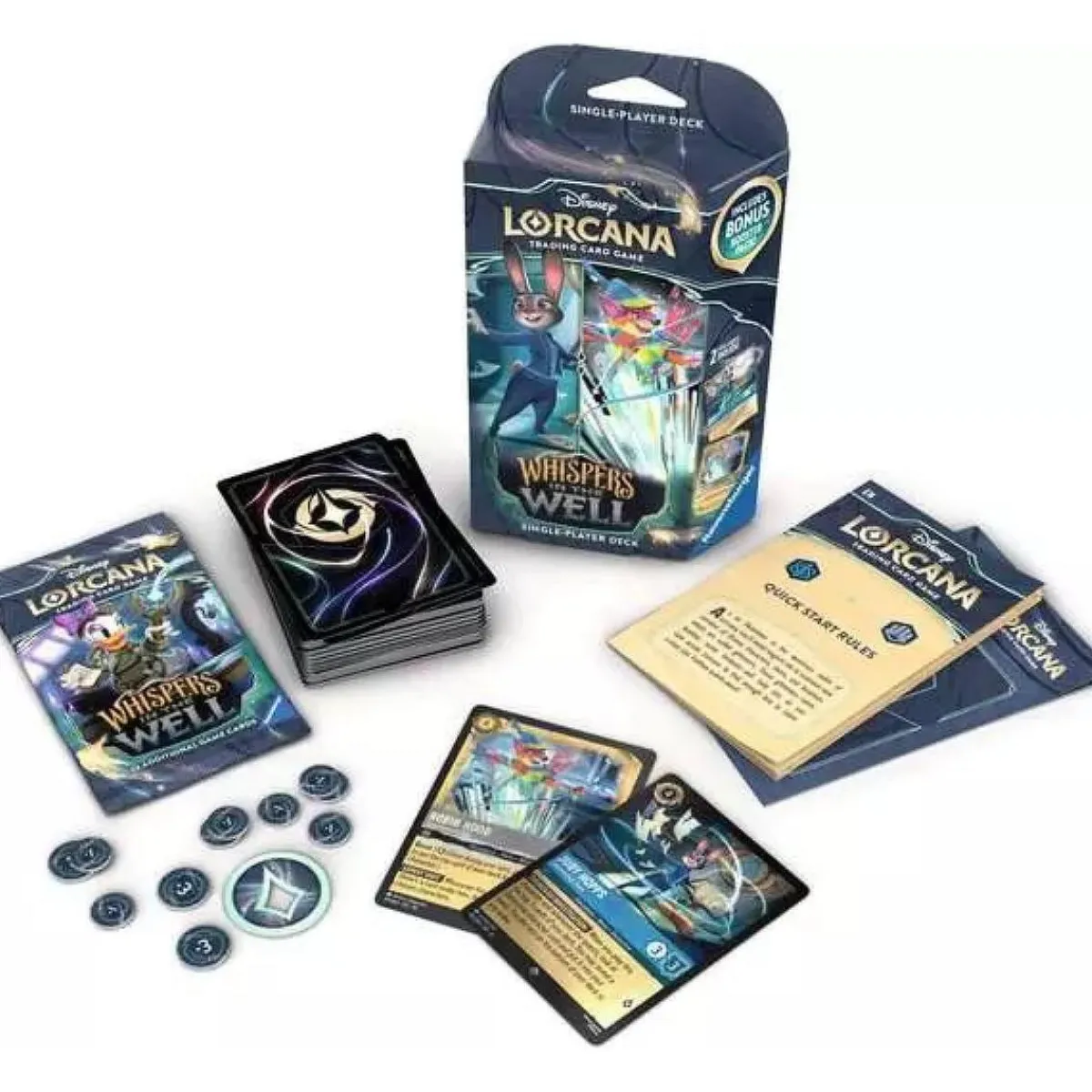 RAVENSBURGER IBÉRICA Juegos Y Puzzles|Friki Zone*Disney Lorcana Whispers in the Well - Mazo de inicio Zafiro / Acero (inglés)