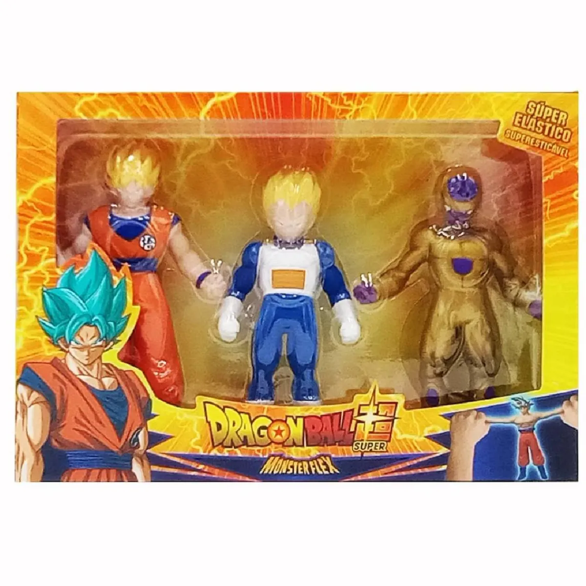 BIZAK Figuras De Acción*Dragon Ball Super - Pack 3 personajes Monsterflex (Varios modelos)