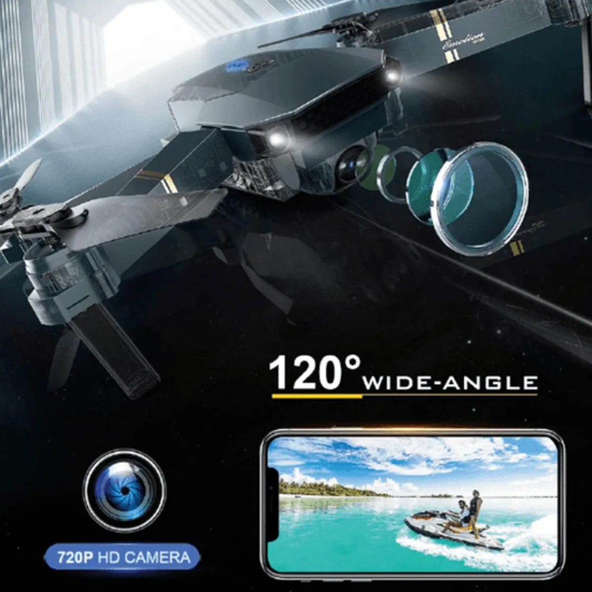 KLACK EUROPE Vehículos Y Circuitos*Dron con cámara 720p EKLACK58