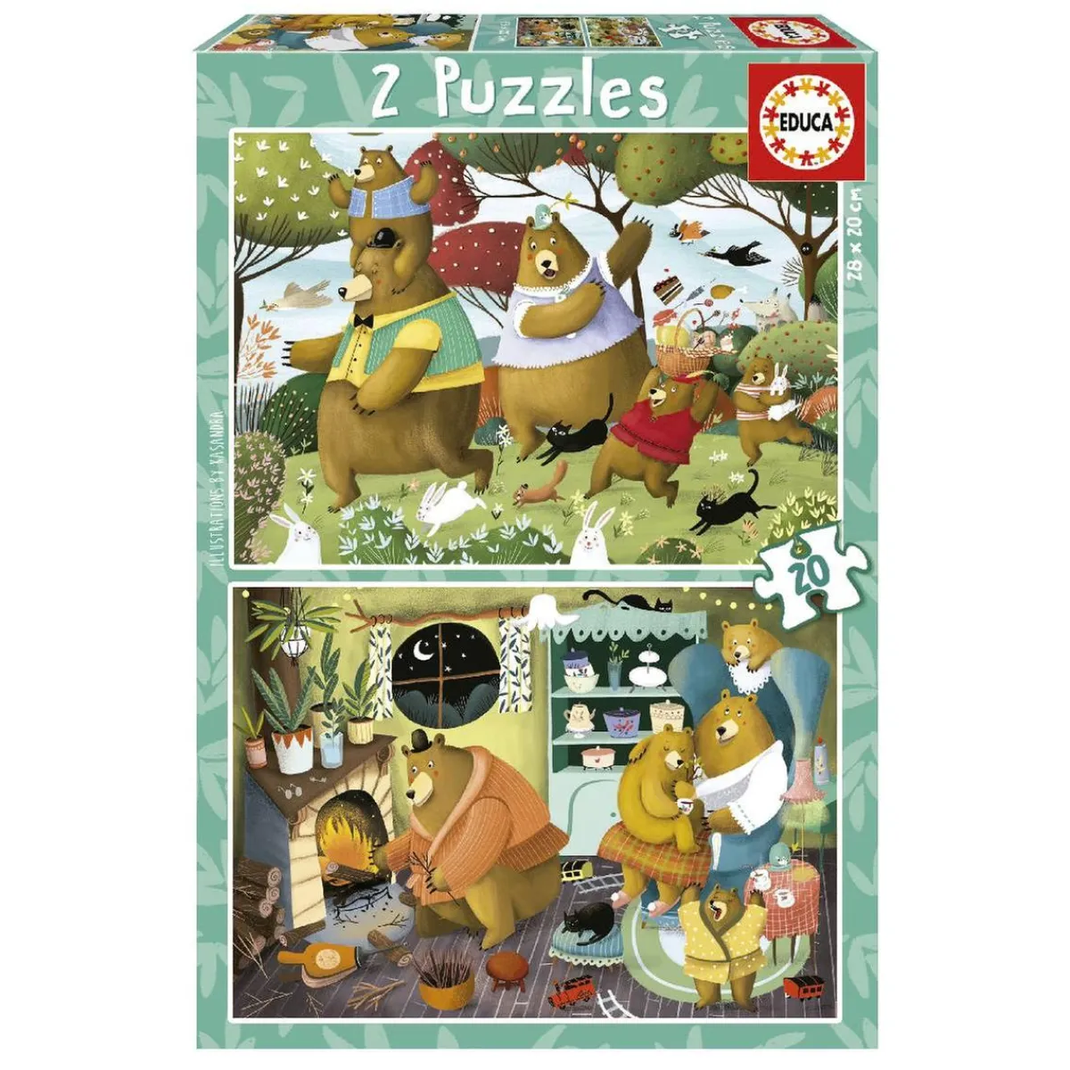 EDUCA BORRAS Juegos Y Puzzles*Educa - Cuentos del bosque - 2 puzzles 20 piezas