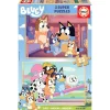 EDUCA BORRAS Juegos Y Puzzles*- Bluey - 2 Puzzles de madera 25 piezas