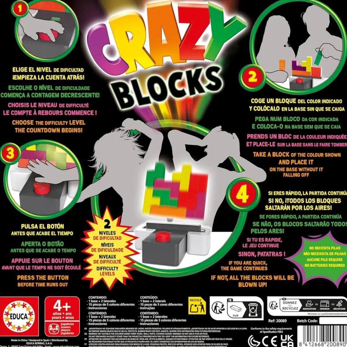 EDUCA BORRAS Juegos Y Puzzles|Friki Zone*- Crazy Blocks
