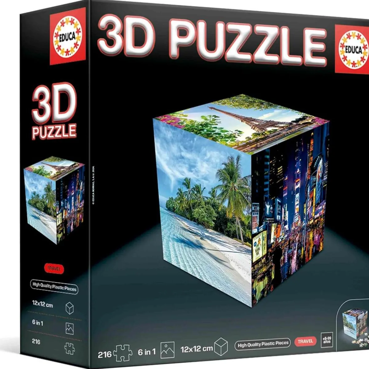 BORRAS Juegos Y Puzzles*Educa - 3D Puzzle Viajes
