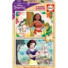 EDUCA BORRAS Juegos Y Puzzles*- Princesas Disney - Puzzle Doble Princesas Disney de Madera 50 Piezas ㅤ