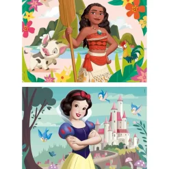 EDUCA BORRAS Juegos Y Puzzles*- Princesas Disney - Puzzle Doble Princesas Disney de Madera 50 Piezas ㅤ
