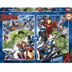 EDUCA BORRAS Juegos Y Puzzles*- Puzzle 100 piezas doble Avengers ㅤ