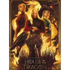 EDUCA BORRAS Juegos Y Puzzles*- Puzzle 1000 piezas: Casa del Dragón con Cola Fix para montaje ㅤ