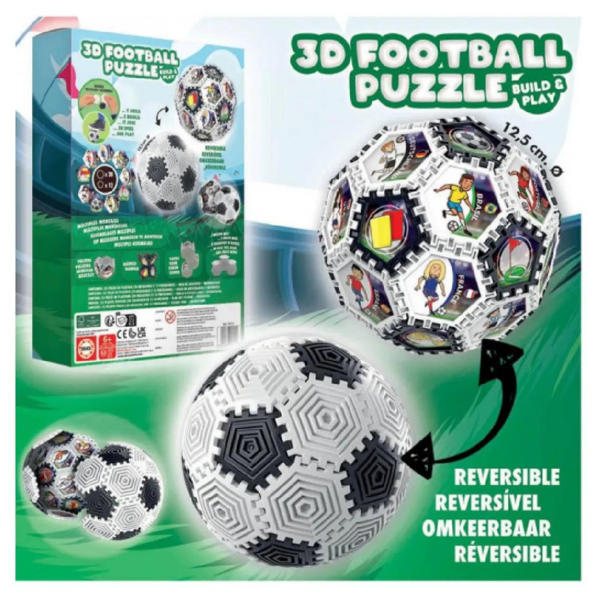 EDUCA BORRAS Juegos Y Puzzles*- Puzzle 3D fútbol