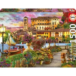 EDUCA BORRAS Juegos Y Puzzles*- Puzzle de 1500 piezas: Paseo Italiano, 85 x 60 cm, con cola fix para colgar ㅤ