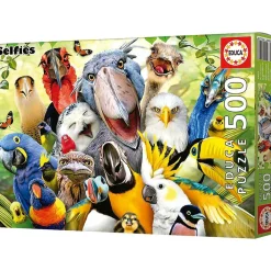 EDUCA BORRAS Juegos Y Puzzles*- Puzzle de pajarito: 500 piezas, 48x34 cm con Cola Fix para montaje ㅤ